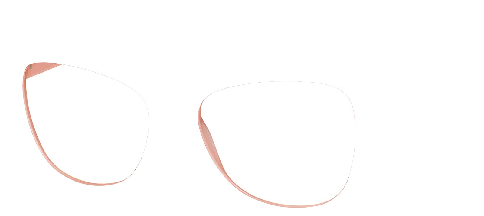 Angle view of Square Glasses 123919 in Papaya