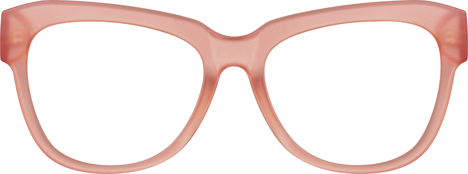 Front view of Square Glasses 123919 in Papaya