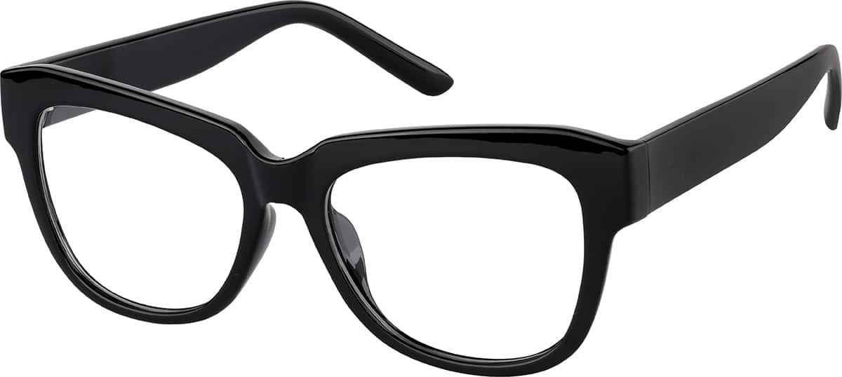 Angle view of Square Glasses 123921 in Black