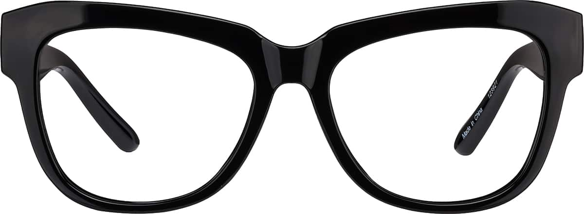 Front view of Square Glasses 123921 in Black