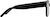 Side view of Square Glasses 123921 in Black thumbnail