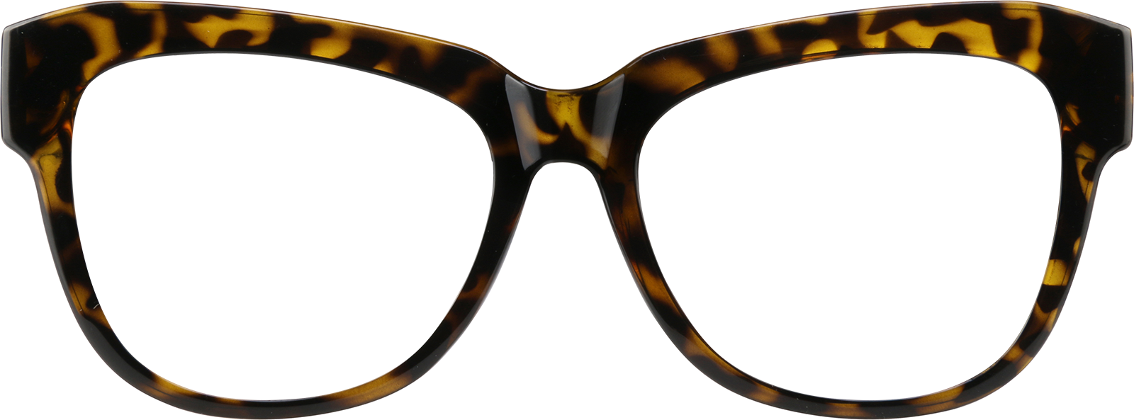 Front view of Square Glasses 123925 in Tortoiseshell