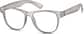 Angle view of Kid's Square Glasses 124012 in Gray thumbnail