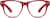 Front view of Kid's Square Glasses 124018 in Red thumbnail
