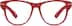 Kid's Square Glasses 124018 in Red