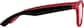 Side view of Kid's Square Glasses 124018 in Red thumbnail
