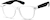 Angle view of Kid's Square Glasses 124030 in White thumbnail