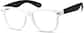 Angle view of Kid's Square Glasses 124030 in White thumbnail