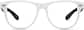 Front view of Kid's Square Glasses 124030 in White thumbnail