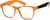 Angle view of Kid's Square Glasses 124042 in Orange thumbnail