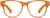 Front view of Kid's Square Glasses 124042 in Orange thumbnail