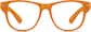 Front view of Kid's Square Glasses 124042 in Orange thumbnail