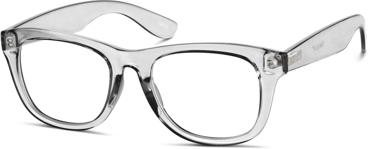 Zenni Square Prescription Glasses Gray TR Full Rim Frame
