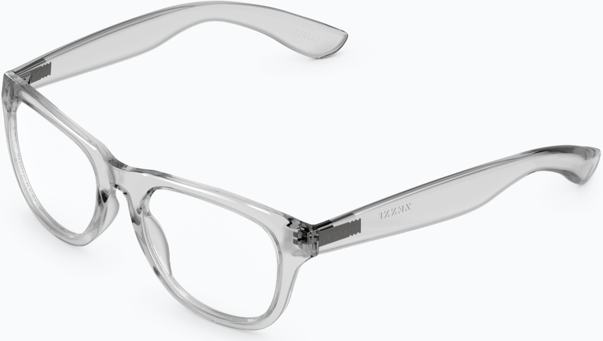 Angle view of Square Glasses 124112 in Smoke thumbnail