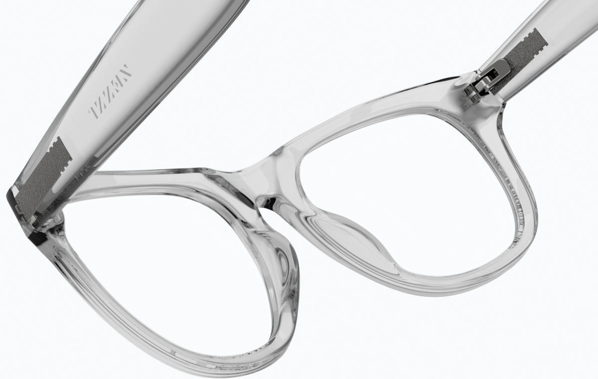 See-through view of Square Glasses 124112 in Smoke thumbnail
