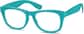 Angle view of Square Glasses 124116 in Teal thumbnail