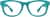 Front view of Square Glasses 124116 in Teal thumbnail