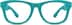 Square Glasses 124116 in Teal