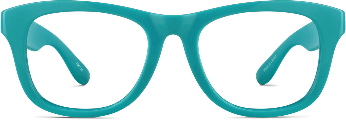 Teal Square Glasses