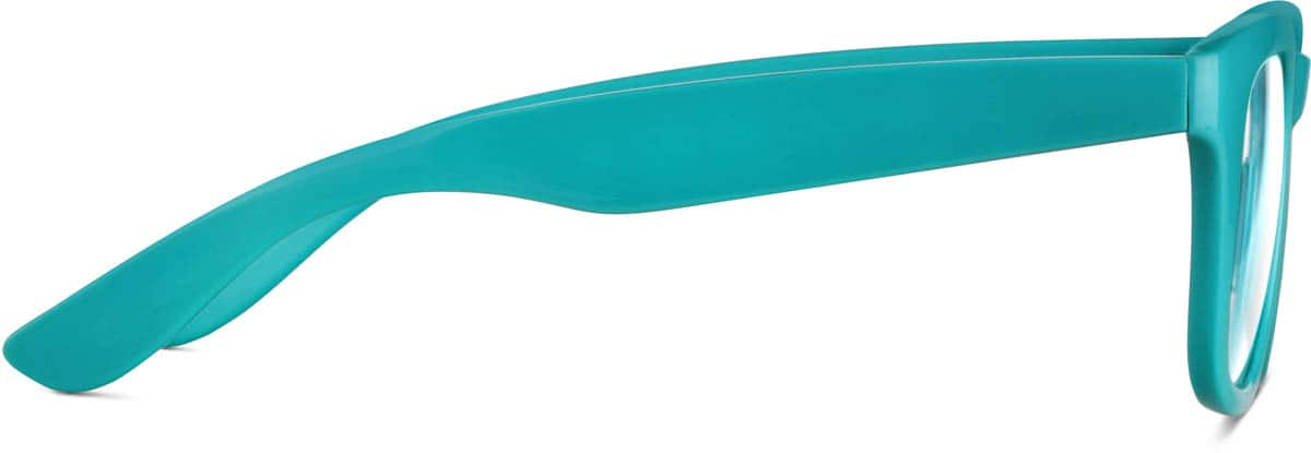 Side view of Square Glasses 124116 in Teal