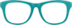 Square Glasses 124116 in Teal