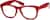 Angle view of Square Glasses 124118 in Red thumbnail