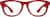 Front view of Square Glasses 124118 in Red thumbnail