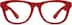 Square Glasses 124118 in Red