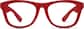 Front view of Square Glasses 124118 in Red thumbnail