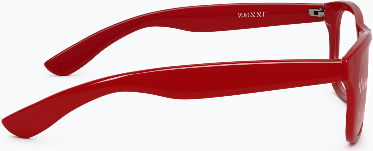 Side view of Square Glasses 124118 in Red thumbnail