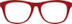 Square Glasses 124118 in Red