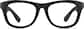 Front view of Square Glasses 124121 in Black thumbnail