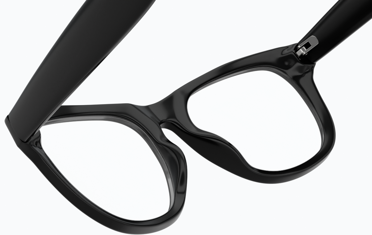 See-through view of Square Glasses 124121 in Black thumbnail
