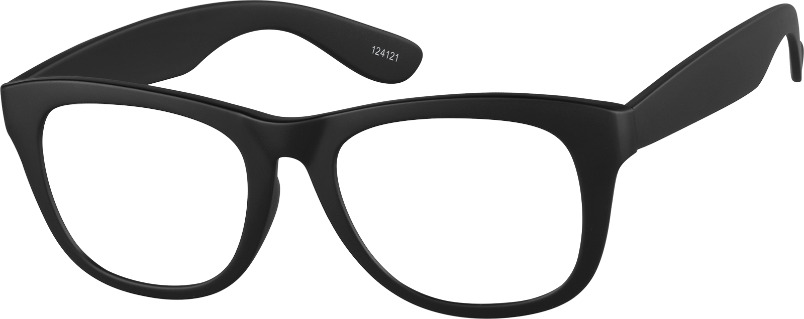 Angle view of Square Glasses 124121 in Black