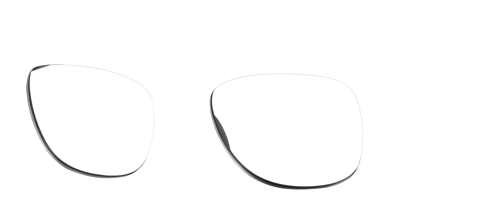 Angle view of Square Glasses 124121 in Black