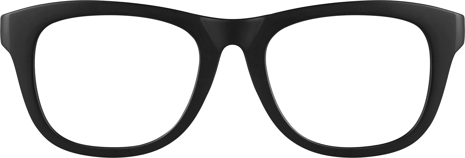 Front view of Square Glasses 124121 in Black