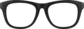 Front view of Square Glasses 124121 in Black thumbnail