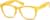 Angle view of Square Glasses 124122 in Yellow thumbnail