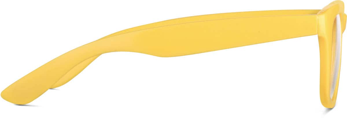 Side view of Square Glasses 124122 in Yellow