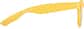 Side view of Square Glasses 124122 in Yellow thumbnail