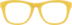 Square Glasses 124122 in Yellow