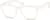 Angle view of Square Glasses 124130 in White thumbnail
