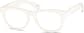 Angle view of Square Glasses 124130 in White thumbnail