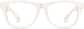Front view of Square Glasses 124130 in White thumbnail