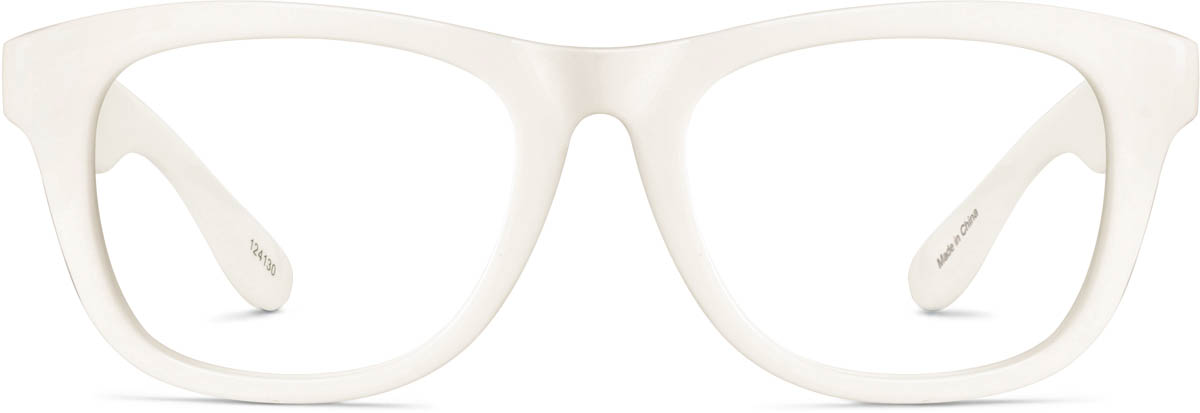 White Square Glasses