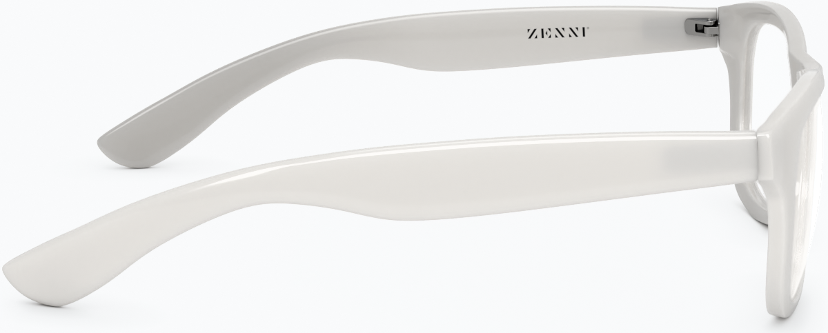 Side view of Square Glasses 124130 in White thumbnail