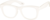 Angle view of Square Glasses 124130 in White thumbnail