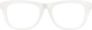 Front view of Square Glasses 124130 in White thumbnail