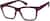 Angle view of Square Glasses 124218 in Purple thumbnail
