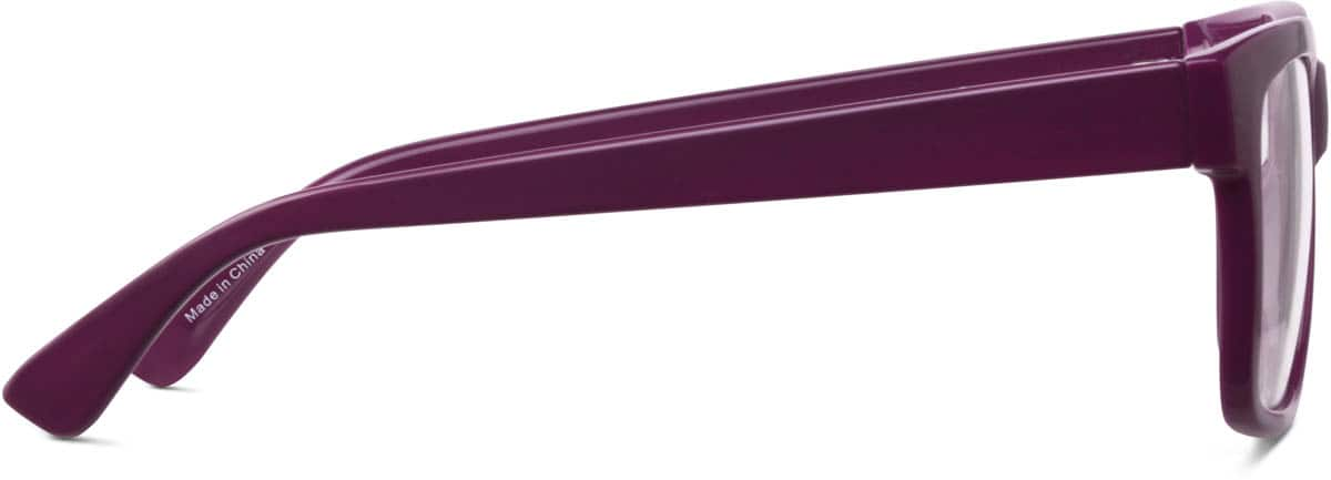 Side view of Square Glasses 124218 in Purple